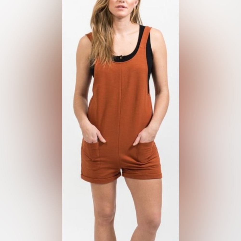 Jackson Rowe Brown Romper Relaxed Fit